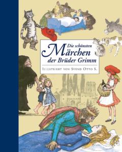 Titelseite des Buchs: verschiedene Zeichnungen zeigen Szenen aus Märchen.
